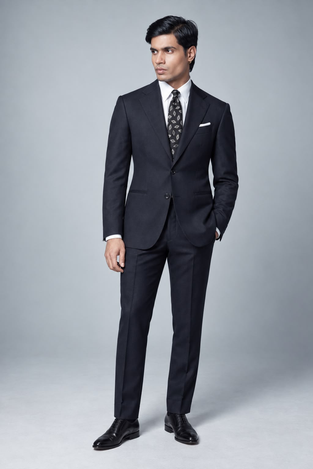 Noir Embellished Shawl Tuxedo