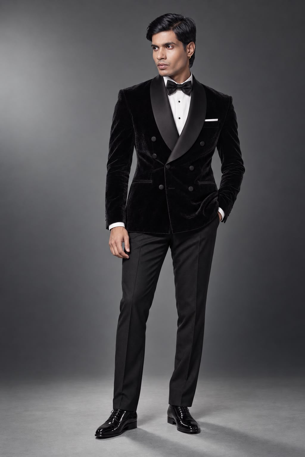 Noir Embellished Shawl Tuxedo
