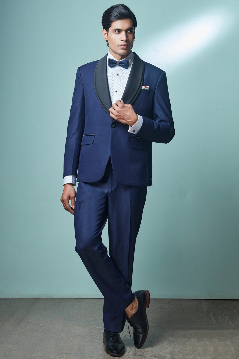 Navy Shawl-Lapel Tuxedo